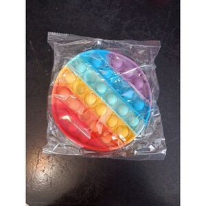 Fidget Toy 5" round circle rainbow